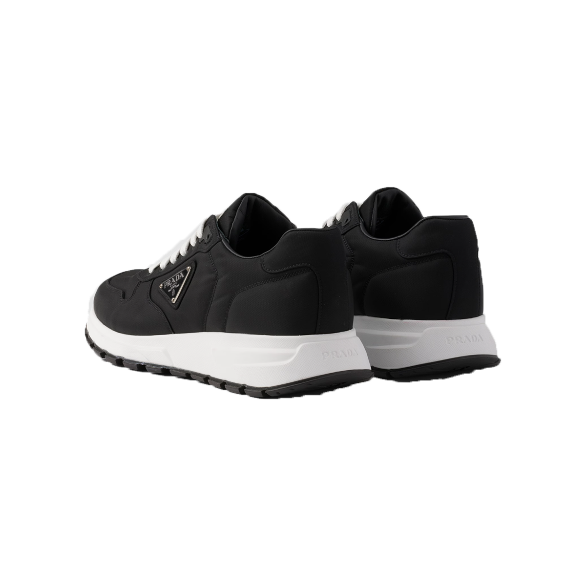 PRADA PRAX 01 RE-NYLON TRAINERS IN BLACK/WHITE PRADA PRAX 01 RE-NYLON TRAINERS IN BLACK/WHITE