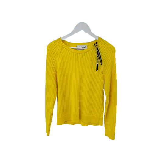 PRELOVED MOSCHINO ZIP SWEATER IN YELLOW