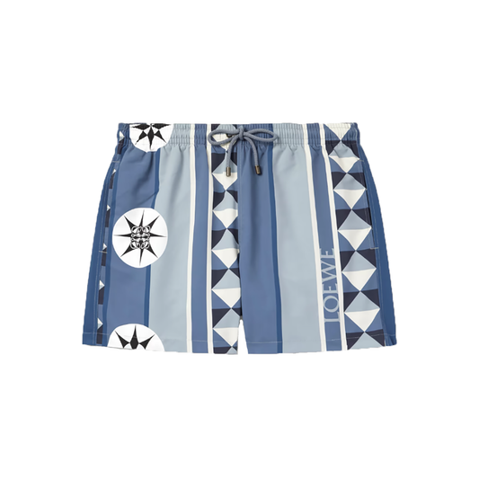 LOEWE PAULA'S IBIZA STRAIGHT LEG SWIM SHORTS IN BLUE