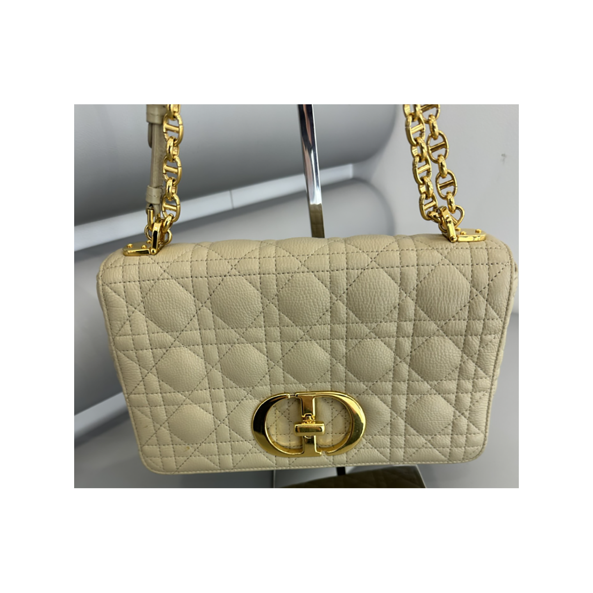 PRELOVED DIOR CARO ROPE BAG IN BEIGE PRELOVED DIOR CARO ROPE BAG IN BEIGE