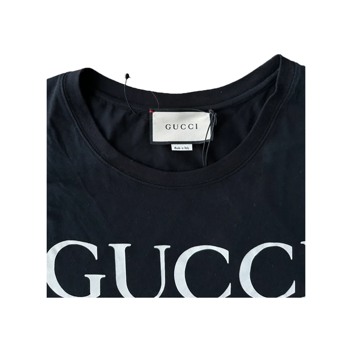 PRELOVED GUCCI GG LOGO T-SHIRT IN BLACK PRELOVED GUCCI GG LOGO T-SHIRT IN BLACK