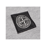 STONE ISLAND LOGO-APPLIQUED COTTON-BLEND POLO IN GRAY