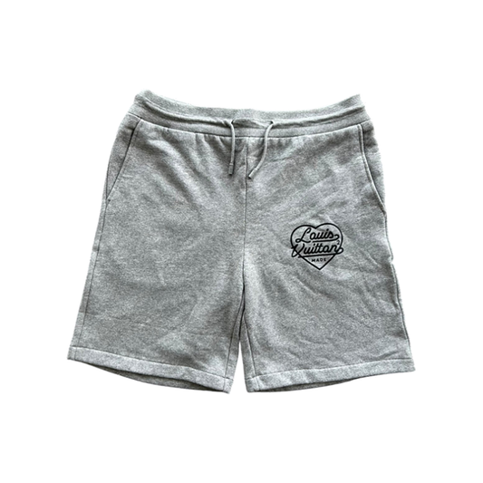 LOUIS VUITTON HEART LOGO SHORTS IN GREY