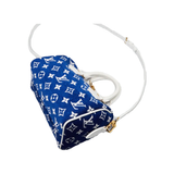 LOUIS VUITTON TENNIS MONOGRAM SPEEDY 20 BAG IN BLUE AND WHITE