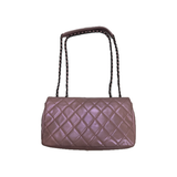 PRELOVED CHANEL PLEATED CHAIN FLAP BAG QUILTED CALFSKIN IN PINK