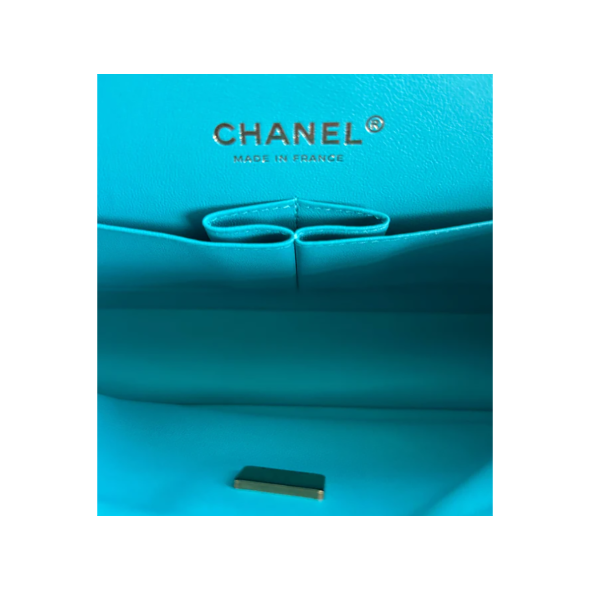 CHANEL TWEED QUILTED MEDIUM FLAP BAG IN TURQUOISE