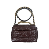 PRELOVED CHANEL BROWN QUILTED LEATHER FLAP MEDIUM BAG
