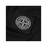 STONE ISLAND LOGO APPLIQUED COTTON T-SHIRT IN BLACK