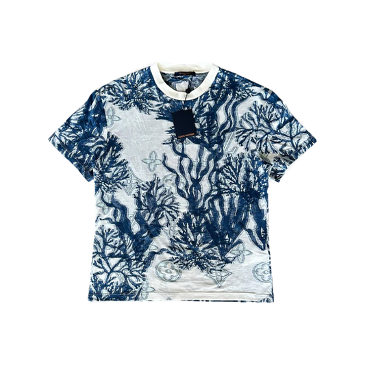 PRELOVED LOUIS VUITTON AQUAGARDEN MONOGRAM T-SHIRT IN BLUE/WHITE