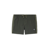 STONE ISLAND STRAIGHT LEG NYLON METALSWIM SHORTS IN GREEN