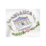 CASA BLANCA LE TEMPLE DU SPORT LOGO T-SHIRT IN WHITE