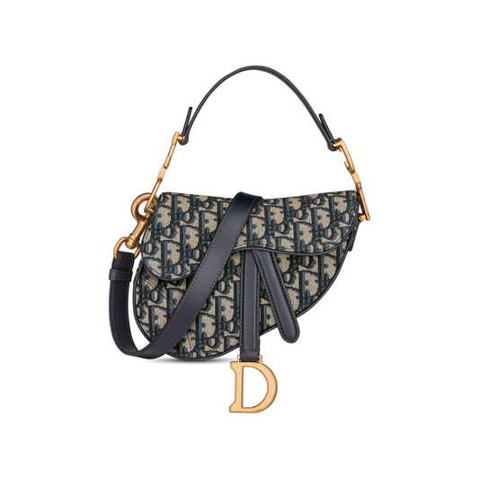 DIOR MONOGRAM MINI SADDLE BAG WITH STRAP
