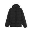 STONE ISLAND LOGO PATCH PUFFER COAT IN BLACK