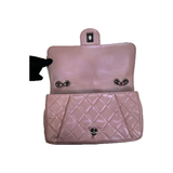 PRELOVED CHANEL PLEATED CHAIN FLAP BAG QUILTED CALFSKIN IN PINK