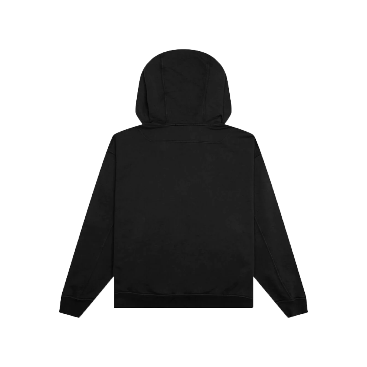 STONE ISLAND LOGO EMBROIDERED HOODIE IN BLACK