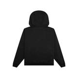 STONE ISLAND LOGO EMBROIDERED HOODIE IN BLACK