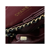 PRELOVED CHANEL BLACK LAMBSKIN QUILTED MEDIUM FLAP BAG