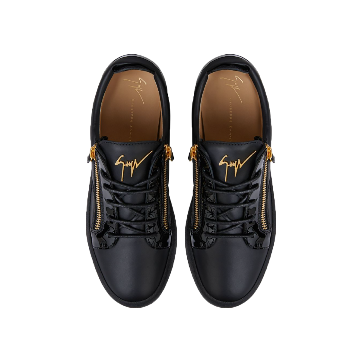 GUISEPPE LOW FRANKIE TRAINERS IN BLACK