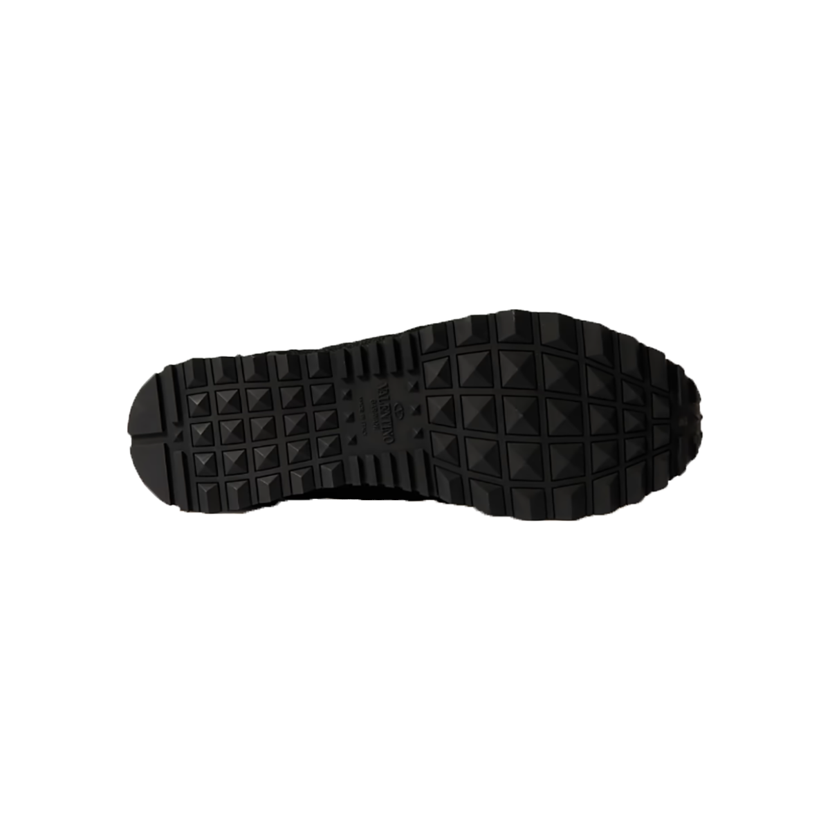 VALENTINO ROCKRUNNER SUEDE LEATHER AND MESH TRAINERS IN BLACK