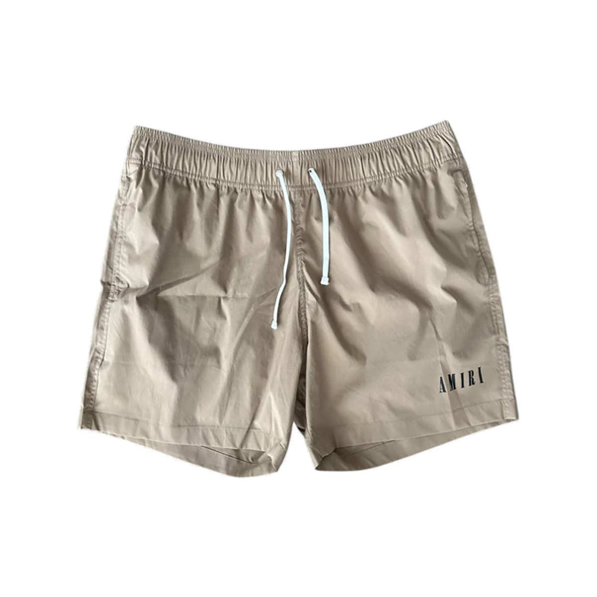 AMIRI CORE LOGO SWIM SHORTS IN TAN