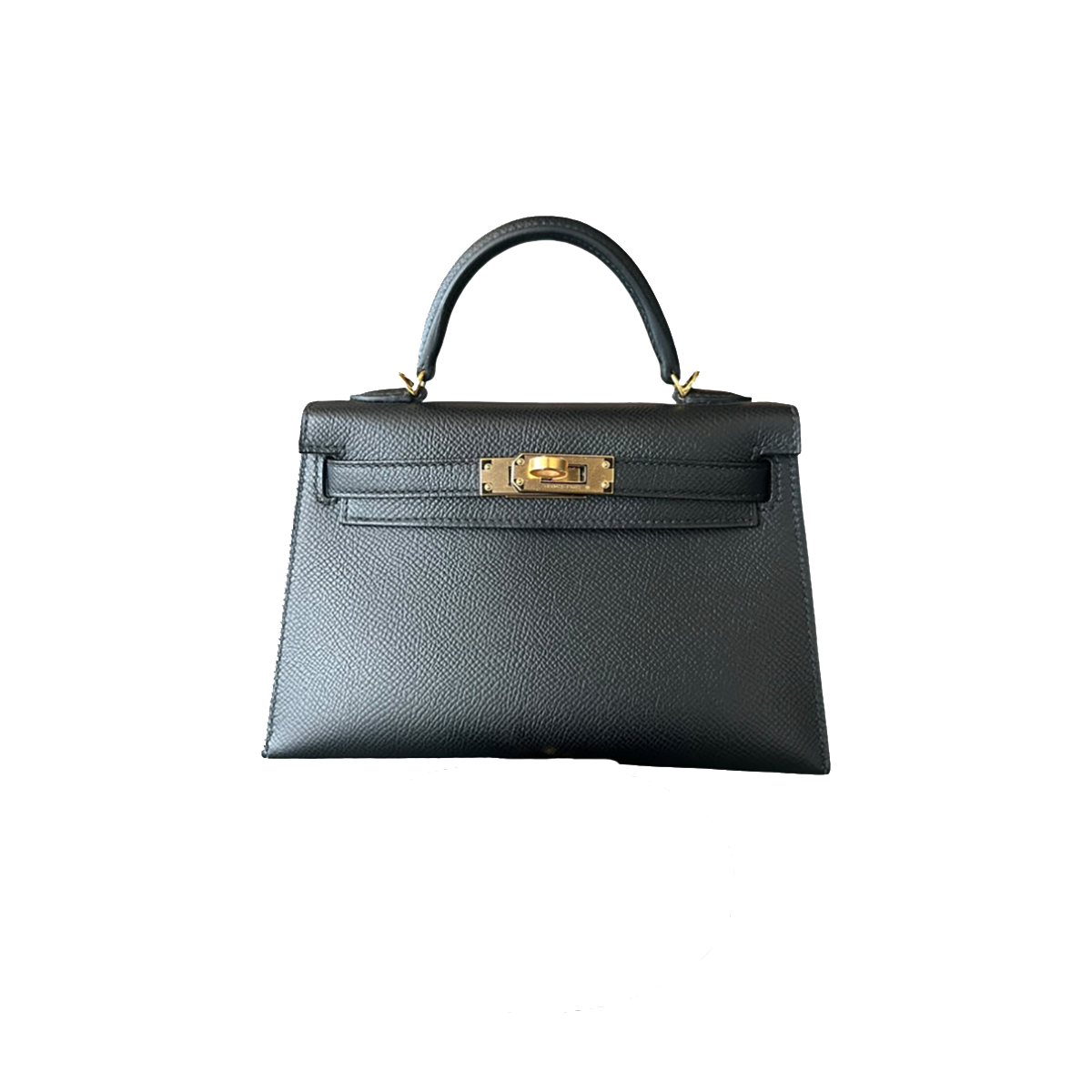 HERMES MINI KELLY 20 IN BLACK EPSOM