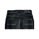 AMIRI AGED BLACK AND WHITE BANDANA PATCH MX1 JEANS