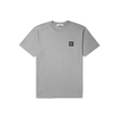 STONE ISLAND LOGO APPLIQUED COTTON T-SHIRT IN GREY