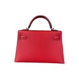 HERMES PALLADIUM HARDWEAR EPSOM MINI KELLY 20 IN ROSE
