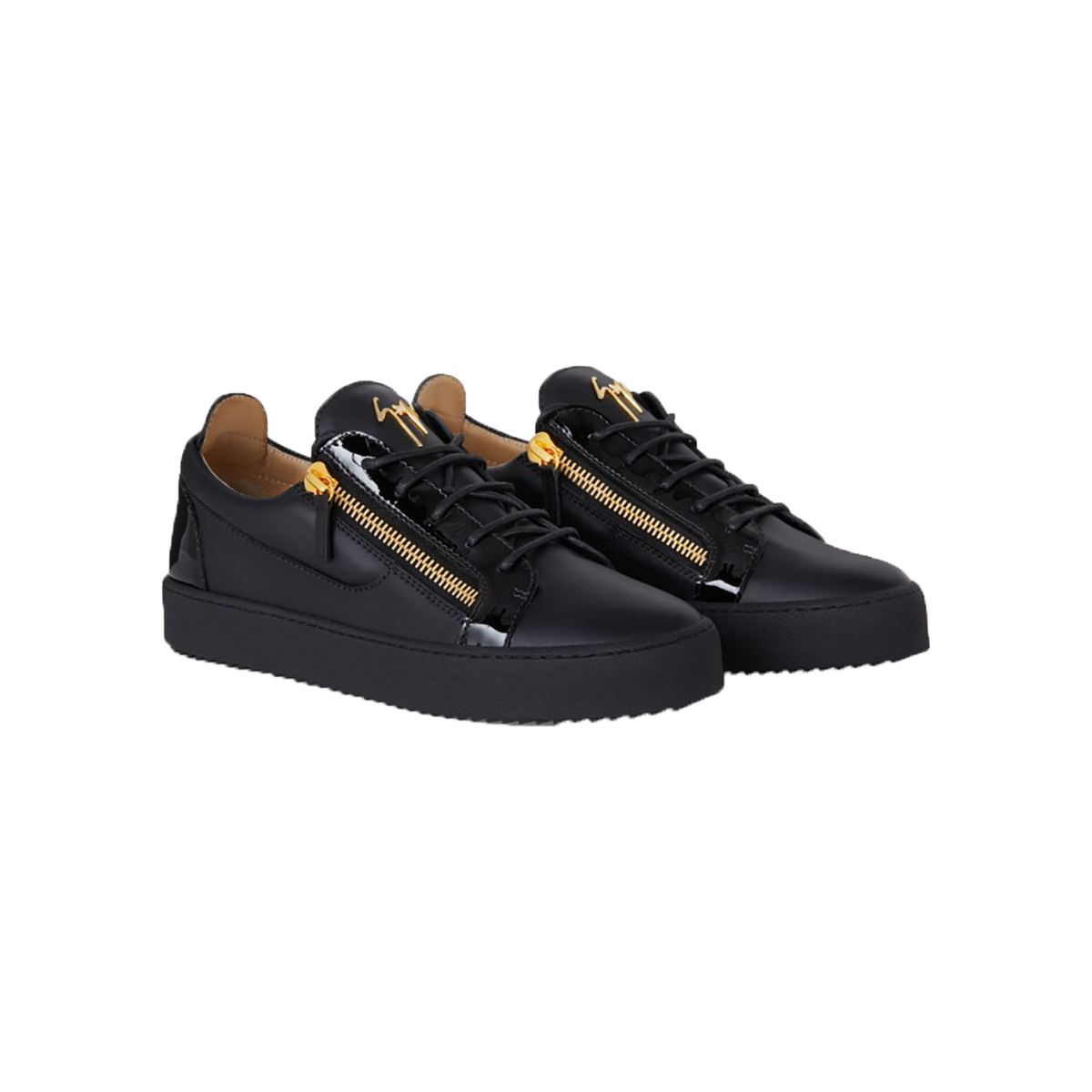 GUISEPPE LOW FRANKIE TRAINERS IN BLACK