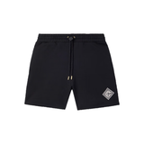 CASABLANCA STRAIGHT-LEG EMBELLISHED SHORTS IN BLACK
