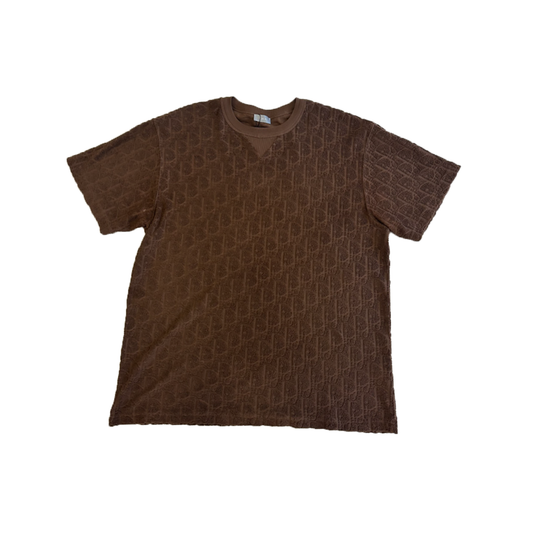 PRELOVED OBLIQUE RELAXED FIT T-SHIRT IN BROWN
