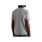 STONE ISLAND LOGO APPLIQUED COTTON T-SHIRT IN GREY