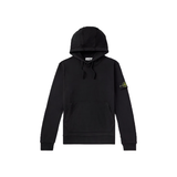 STONE ISLAND GARMENT DYED HOODIE IN BLACK