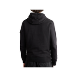 STONE ISLAND GARMENT DYED HOODIE IN BLACK