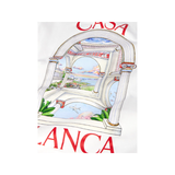 CASABLANCA LE PASSAGE PRINT LOGO T-SHIRT IN WHITE