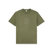 LOEWE LOGO EMBROIDERED COTTON T-SHIRT IN GREEN