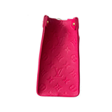 LOUIS VUITTON MONOGRAM EMPREINTE ON THE GO PM IN PINK