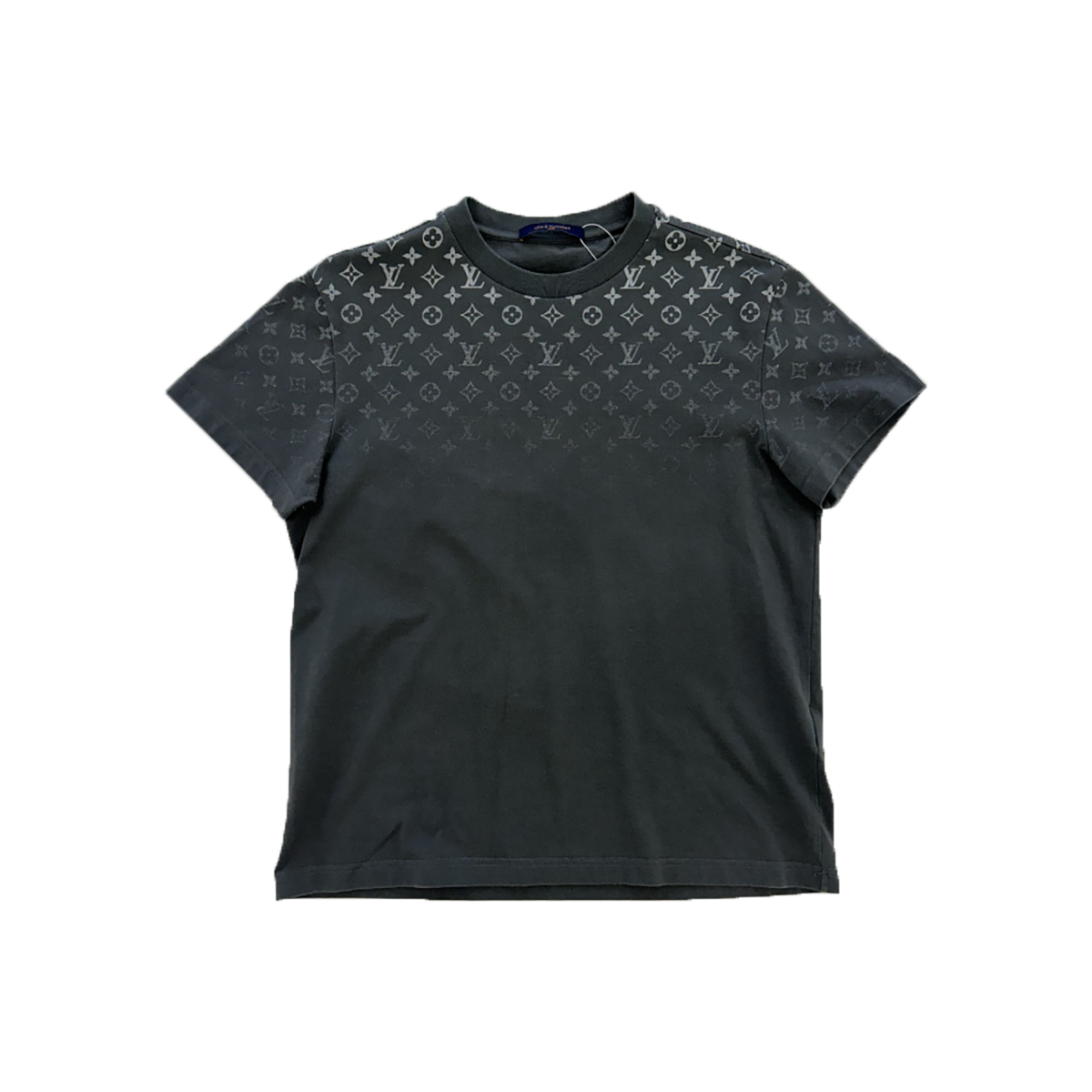 PRELOVED LOUIS VUITTON GRADIENT LOGO T-SHIRT IN GREY