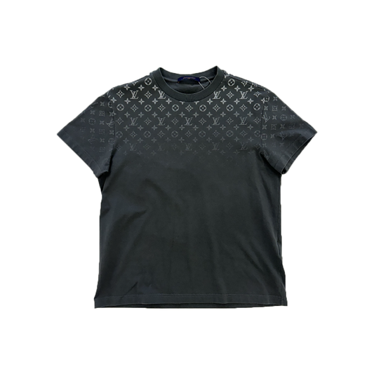 PRELOVED LOUIS VUITTON GRADIENT LOGO T-SHIRT IN GREY
