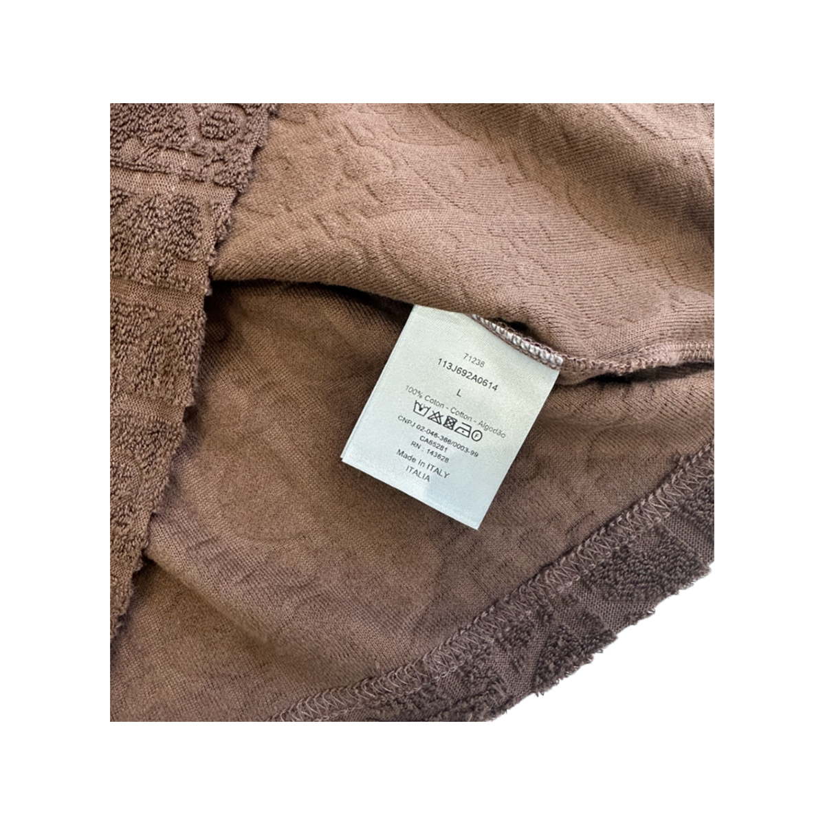 PRELOVED OBLIQUE RELAXED FIT T-SHIRT IN BROWN