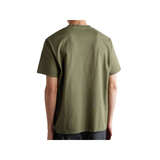 LOEWE LOGO EMBROIDERED COTTON T-SHIRT IN GREEN