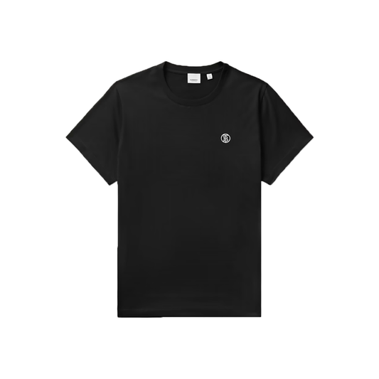 BURBERRY MINI LOGO-EMBROIDERED T-SHIRT IN BLACK