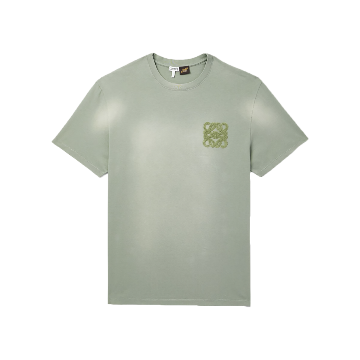 LOEWE IBIZA LOGO-APPLIQUED COTTON T-SHIRT IN GREEN