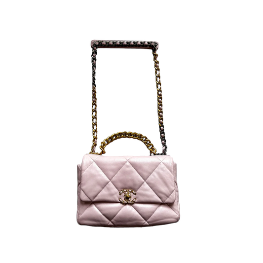PRELOVED LARGE 19 FLAP BAG IN LIGHT PINK