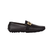 FENDI FF SQUARED DRIVERS LEATHER SHOES IN BLACK