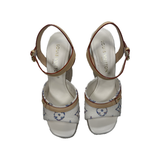 PRELOVED LOUIS VUITTON HELIOS WEDGES IN WHITE