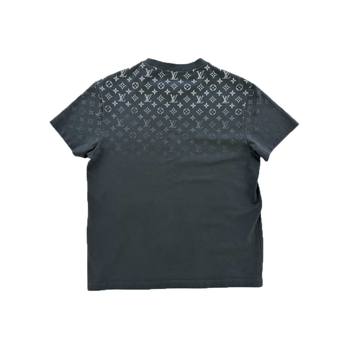 PRELOVED LOUIS VUITTON GRADIENT LOGO T-SHIRT IN GREY