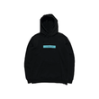STONE ISLAND LOGO PRINT HOODIE IN BLACK