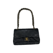 PRELOVED CHANEL DOUBLE FLAP WITH GOLD HARDWEAR IN BLACK