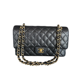 CHANEL BLACK CAVIAR QUILTED MEDIUM FLAP BAG